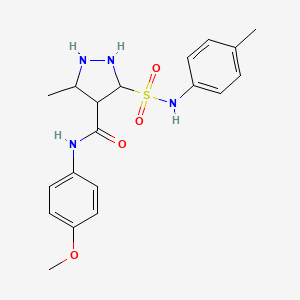molecular formula C19H20N4O4S B2678944 N-(4-methoxyphenyl)-3-methyl-5-[(4-methylphenyl)sulfamoyl]pyrazolidine-4-carboxamide CAS No. 1319206-55-7