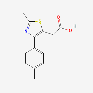 molecular formula C13H13NO2S B2678950 (2-Methyl-4-p-tolyl-thiazol-5-yl)-acetic acid CAS No. 412312-35-7
