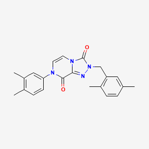 molecular formula C22H22N4O2 B2678955 2-(2,5-dimethylbenzyl)-7-(3,4-dimethylphenyl)-[1,2,4]triazolo[4,3-a]pyrazine-3,8(2H,7H)-dione CAS No. 2034281-84-8