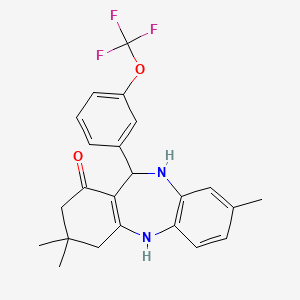 3,9,9-trimethyl-6-[3-(trifluoromethoxy)phenyl]-6,8,10,11-tetrahydro-5H-benzo[b][1,4]benzodiazepin-7-one