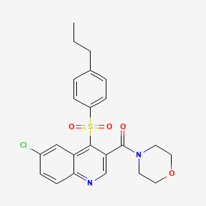 (6-Chloro-4-((4-propylphenyl)sulfonyl)quinolin-3-yl)(morpholino)methanone
