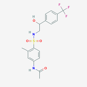 N-(4-(N-(2-hydroxy-2-(4-(trifluoromethyl)phenyl)ethyl)sulfamoyl)-3-methylphenyl)acetamide