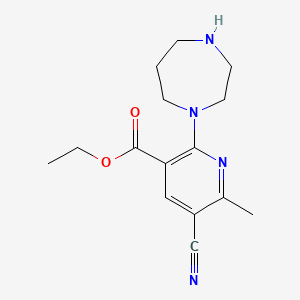 Ethyl 5-cyano-2-(1,4-diazepan-1-yl)-6-methylnicotinate