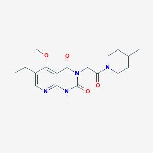 6-ethyl-5-methoxy-1-methyl-3-[2-(4-methylpiperidino)-2-oxoethyl]pyrido[2,3-d]pyrimidine-2,4(1H,3H)-dione