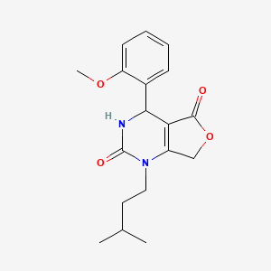 1-isopentyl-4-(2-methoxyphenyl)-4,7-dihydrofuro[3,4-d]pyrimidine-2,5(1H,3H)-dione