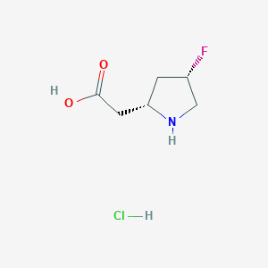 2-((2R,4S)-4-Fluoropyrrolidin-2-yl)acetic acid hydrochloride