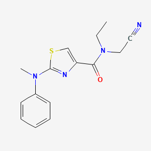 N-(Cyanomethyl)-N-ethyl-2-(N-methylanilino)-1,3-thiazole-4-carboxamide