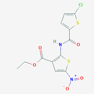 Ethyl 2-(5-chlorothiophene-2-carboxamido)-5-nitrothiophene-3-carboxylate