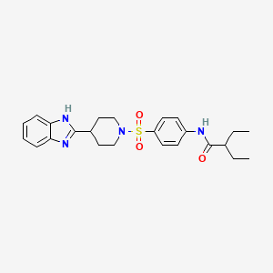 N-(4-((4-(1H-benzo[d]imidazol-2-yl)piperidin-1-yl)sulfonyl)phenyl)-2-ethylbutanamide