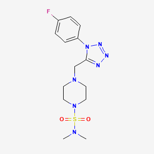 4-((1-(4-fluorophenyl)-1H-tetrazol-5-yl)methyl)-N,N-dimethylpiperazine-1-sulfonamide