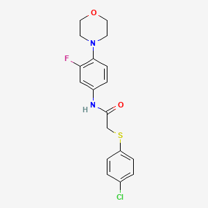 2-[(4-chlorophenyl)sulfanyl]-N-(3-fluoro-4-morpholinophenyl)acetamide