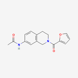 N-(2-(furan-2-carbonyl)-1,2,3,4-tetrahydroisoquinolin-7-yl)acetamide