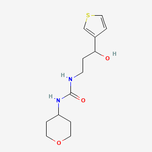 molecular formula C13H20N2O3S B2679048 1-(3-羟基-3-(噻吩-3-基)丙基)-3-(四氢-2H-吡喃-4-基)脲 CAS No. 2034538-26-4