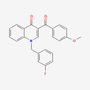 1-[(3-Fluorophenyl)methyl]-3-(4-methoxybenzoyl)-1,4-dihydroquinolin-4-one