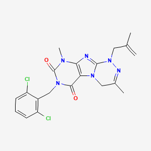 7-[(2,6-dichlorophenyl)methyl]-3,9-dimethyl-1-(2-methylprop-2-enyl)-5,7,9-trih ydro-4H-1,2,4-triazino[4,3-h]purine-6,8-dione