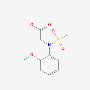 molecular formula C11H15NO5S B2679056 Methyl N-(2-methoxyphenyl)-N-(methylsulfonyl)glycinate CAS No. 431923-28-3