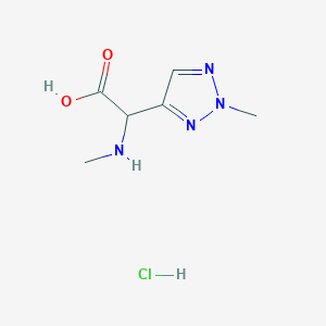 2-(Methylamino)-2-(2-methyltriazol-4-yl)acetic acid;hydrochloride