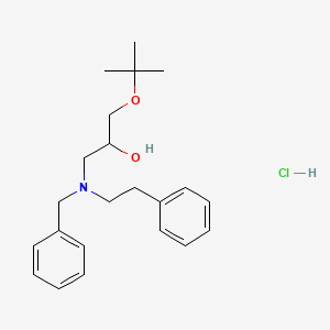 molecular formula C22H32ClNO2 B2679063 1-(Benzyl(phenethyl)amino)-3-(tert-butoxy)propan-2-ol hydrochloride CAS No. 1215530-85-0