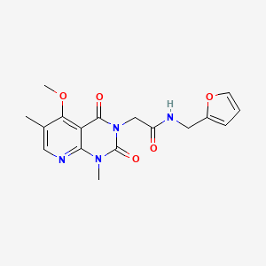 molecular formula C17H18N4O5 B2679065 N-(furan-2-ylmethyl)-2-(5-methoxy-1,6-dimethyl-2,4-dioxo-1,2-dihydropyrido[2,3-d]pyrimidin-3(4H)-yl)acetamide CAS No. 941984-06-1