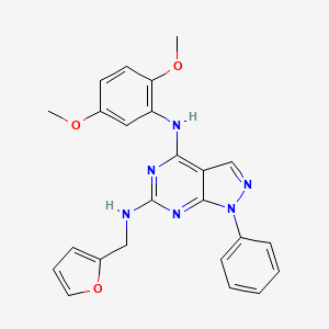 N~4~-(2,5-dimethoxyphenyl)-N~6~-(furan-2-ylmethyl)-1-phenyl-1H-pyrazolo[3,4-d]pyrimidine-4,6-diamine