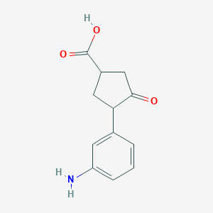 3-(3-Aminophenyl)-4-oxocyclopentanecarboxylic acid