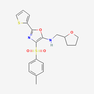 4-(4-methylbenzenesulfonyl)-N-[(oxolan-2-yl)methyl]-2-(thiophen-2-yl)-1,3-oxazol-5-amine