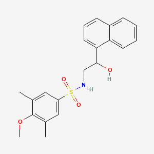 N-(2-hydroxy-2-(naphthalen-1-yl)ethyl)-4-methoxy-3,5-dimethylbenzenesulfonamide