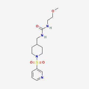 molecular formula C15H24N4O4S B2679090 1-(2-Methoxyethyl)-3-((1-(pyridin-3-ylsulfonyl)piperidin-4-yl)methyl)urea CAS No. 1428380-08-8
