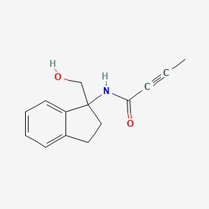 N-[1-(Hydroxymethyl)-2,3-dihydroinden-1-yl]but-2-ynamide