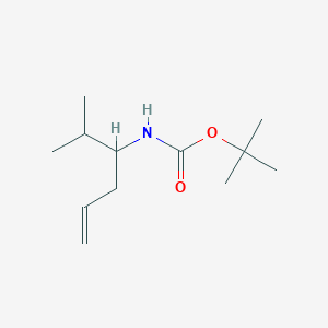 molecular formula C12H23NO2 B2679121 Tert-butyl (2-methylhex-5-en-3-yl)carbamate CAS No. 1322779-48-5