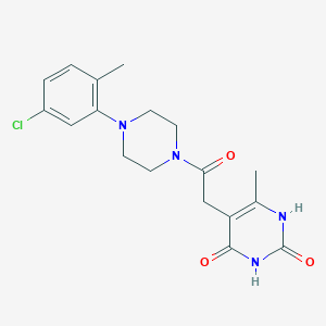 5-(2-(4-(5-chloro-2-methylphenyl)piperazin-1-yl)-2-oxoethyl)-6-methylpyrimidine-2,4(1H,3H)-dione