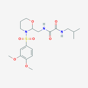 N1-((3-((3,4-dimethoxyphenyl)sulfonyl)-1,3-oxazinan-2-yl)methyl)-N2-isobutyloxalamide
