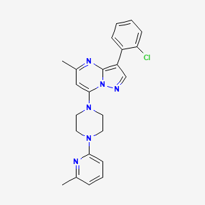 3-(2-Chlorophenyl)-5-methyl-7-(4-(6-methylpyridin-2-yl)piperazin-1-yl)pyrazolo[1,5-a]pyrimidine