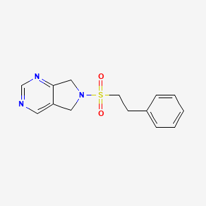 6-(2-phenylethanesulfonyl)-5H,6H,7H-pyrrolo[3,4-d]pyrimidine