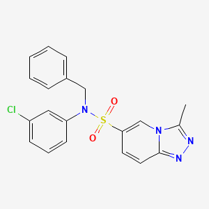N-benzyl-N-(3-chlorophenyl)-3-methyl-[1,2,4]triazolo[4,3-a]pyridine-6-sulfonamide