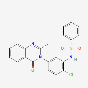molecular formula C22H18ClN3O3S B2679138 N-(2-chloro-5-(2-methyl-4-oxoquinazolin-3(4H)-yl)phenyl)-4-methylbenzenesulfonamide CAS No. 899758-43-1