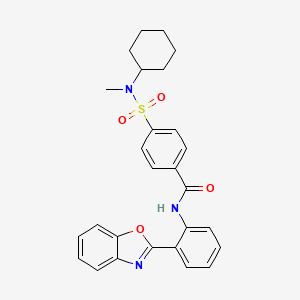 N-[2-(1,3-benzoxazol-2-yl)phenyl]-4-[cyclohexyl(methyl)sulfamoyl]benzamide