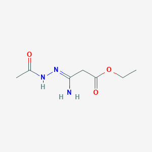 Ethyl 3-amino-3-(acetamidoimino)propanoate