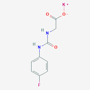 molecular formula C9H8FKN2O3 B2679150 Potassium;2-[(4-fluorophenyl)carbamoylamino]acetate CAS No. 2378502-33-9
