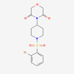 4-(1-((2-Bromophenyl)sulfonyl)piperidin-4-yl)morpholine-3,5-dione