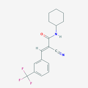 (E)-2-cyano-N-cyclohexyl-3-[3-(trifluoromethyl)phenyl]prop-2-enamide