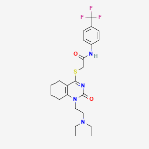 2-((1-(2-(diethylamino)ethyl)-2-oxo-1,2,5,6,7,8-hexahydroquinazolin-4-yl)thio)-N-(4-(trifluoromethyl)phenyl)acetamide