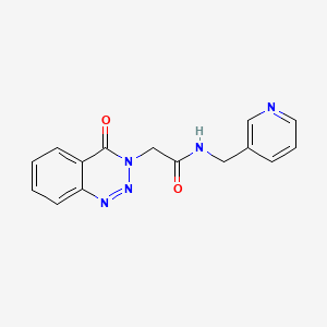 molecular formula C15H13N5O2 B2679171 2-[4-oxo-1,2,3-benzotriazin-3(4H)-yl]-N~1~-(3-pyridylmethyl)acetamide CAS No. 440332-00-3