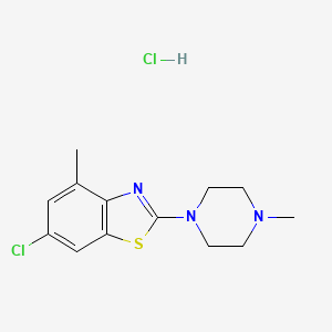 molecular formula C13H17Cl2N3S B2679181 6-Chloro-4-methyl-2-(4-methylpiperazin-1-yl)benzo[d]thiazole hydrochloride CAS No. 1216376-50-9