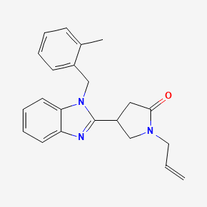 1-allyl-4-(1-(2-methylbenzyl)-1H-benzo[d]imidazol-2-yl)pyrrolidin-2-one