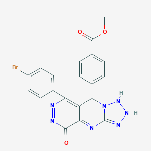 molecular formula C20H14BrN7O3 B267919 methyl 4-[10-(4-bromophenyl)-13-oxo-2,4,5,6,7,11,12-heptazatricyclo[7.4.0.03,7]trideca-1,3,9,11-tetraen-8-yl]benzoate 