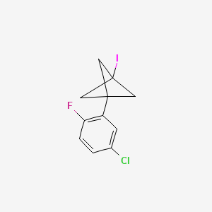 molecular formula C11H9ClFI B2679192 1-(5-Chloro-2-fluorophenyl)-3-iodobicyclo[1.1.1]pentane CAS No. 2287287-65-2