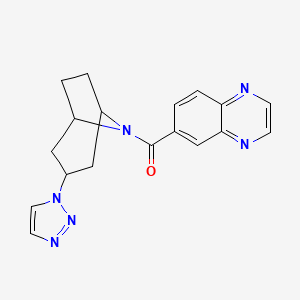 6-[3-(1H-1,2,3-triazol-1-yl)-8-azabicyclo[3.2.1]octane-8-carbonyl]quinoxaline