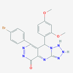 10-(4-bromophenyl)-8-(2,4-dimethoxyphenyl)-2,4,5,6,7,11,12-heptazatricyclo[7.4.0.03,7]trideca-1,3,9,11-tetraen-13-one