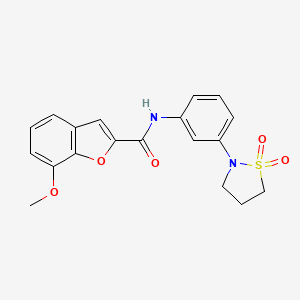 N-(3-(1,1-dioxidoisothiazolidin-2-yl)phenyl)-7-methoxybenzofuran-2-carboxamide